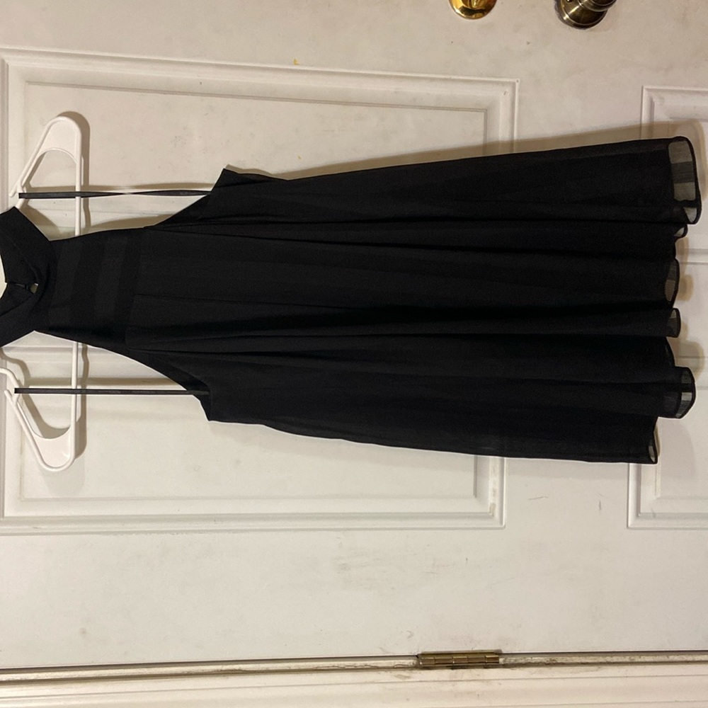 BCBGeneration little black dress size Chiffon stripes with halter top